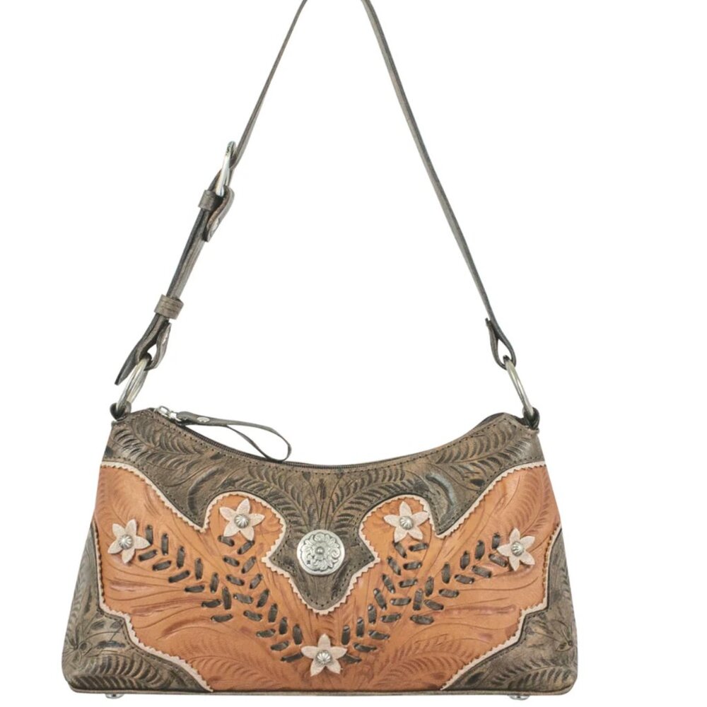American West Desert Wildflower Zip-Top Shoulder Bag